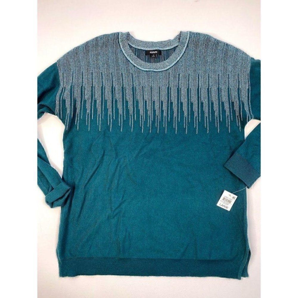 AlfaniโSweaterย TopโSโTealโGreenโMetallic-Sparkleโ